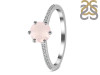 Rose Quartz & White Topaz Ring RSQ-RDR-3144.