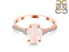 Rose Quartz & White Topaz Ring RSQ-RDR-3148.