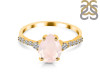 Rose Quartz & White Topaz Ring RSQ-RDR-3148.