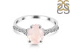 Rose Quartz & White Topaz Ring RSQ-RDR-3148.
