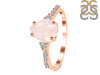 Rose Quartz & White Topaz Ring RSQ-RDR-3148.