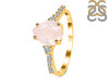 Rose Quartz & White Topaz Ring RSQ-RDR-3148.