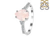 Rose Quartz & White Topaz Ring RSQ-RDR-3148.