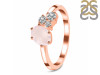 Rose Quartz & White Topaz Ring RSQ-RDR-3153.