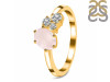 Rose Quartz & White Topaz Ring RSQ-RDR-3153.