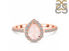 Rose Quartz & White Topaz Ring RSQ-RDR-3161.