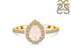 Rose Quartz & White Topaz Ring RSQ-RDR-3161.