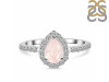 Rose Quartz & White Topaz Ring RSQ-RDR-3161.