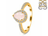 Rose Quartz & White Topaz Ring RSQ-RDR-3161.