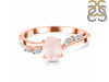 Rose Quartz & White Topaz Ring RSQ-RDR-3163.
