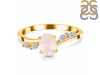 Rose Quartz & White Topaz Ring RSQ-RDR-3163.
