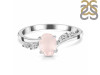 Rose Quartz & White Topaz Ring RSQ-RDR-3163.