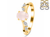 Rose Quartz & White Topaz Ring RSQ-RDR-3163.