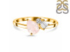 Rose Quartz & White Topaz Ring RSQ-RDR-3199.
