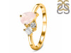 Rose Quartz & White Topaz Ring RSQ-RDR-3199.