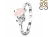 Rose Quartz & White Topaz Ring RSQ-RDR-3199.