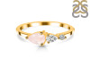 Rose Quartz  & White Topaz Ring RSQ-RDR-3238.