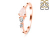 Rose Quartz  & White Topaz Ring RSQ-RDR-3238.