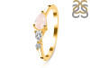 Rose Quartz  & White Topaz Ring RSQ-RDR-3238.