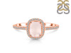 Rose Quartz & White Topaz Ring RSQ-RDR-3263.