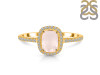 Rose Quartz & White Topaz Ring RSQ-RDR-3263.