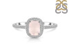Rose Quartz & White Topaz Ring RSQ-RDR-3263.