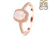 Rose Quartz & White Topaz Ring RSQ-RDR-3263.
