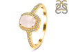 Rose Quartz & White Topaz Ring RSQ-RDR-3263.