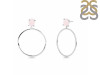Rose Quartz  Raw Crystal & White Topaz Earring RSQ-RE-59.