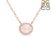 Rose Quartz & White Topaz Necklace RSQ-RN-85.