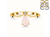 Rose Quartz & White Topaz Ring RSQ-RR-374.