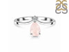 Rose Quartz & White Topaz Ring RSQ-RR-374.