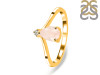 Rose Quartz & White Topaz Ring RSQ-RR-374.