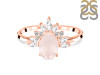 Rose Quartz & White Topaz Ring RSQ-RR-405.
