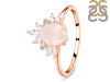 Rose Quartz & White Topaz Ring RSQ-RR-405.