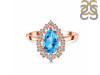 Swiss Blue Topaz & White Topaz Ring SBTZ-RDR-2770.