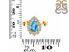 Swiss Blue Topaz & White Topaz Ring SBTZ-RDR-2770.
