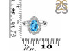 Swiss Blue Topaz & White Topaz Ring SBTZ-RDR-2770.