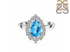 Swiss Blue Topaz & White Topaz Ring SBTZ-RDR-2770.