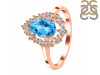 Swiss Blue Topaz & White Topaz Ring SBTZ-RDR-2770.
