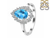 Swiss Blue Topaz & White Topaz Ring SBTZ-RDR-2770.