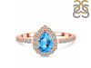 Swiss Blue Topaz & White Topaz Ring SBTZ-RDR-3161.