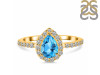 Swiss Blue Topaz & White Topaz Ring SBTZ-RDR-3161.