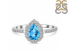Swiss Blue Topaz & White Topaz Ring SBTZ-RDR-3161.
