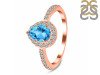 Swiss Blue Topaz & White Topaz Ring SBTZ-RDR-3161.