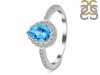 Swiss Blue Topaz & White Topaz Ring SBTZ-RDR-3161.