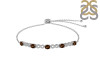 Smoky & White Topaz Bracelet With Adjustable Camera Lock SMY-RDB-126.