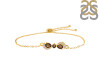 Smoky & White Topaz Bracelet With Adjustable Camera Lock SMY-RDB-145.