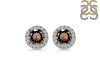 Smoky & White Topaz Stud Earring SMY-RDE-1259.