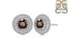 Smoky & White Topaz Stud Earring SMY-RDE-1271.